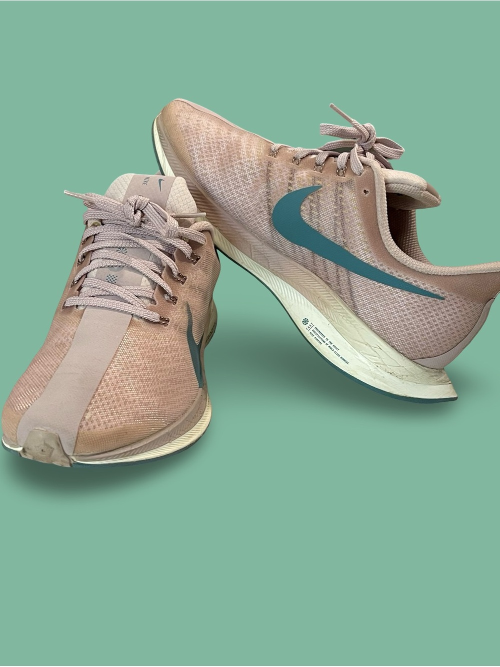 Nike Zoom Pegasus 35 Turbo Lace-up Running Sneakers Rose Teal Sz9